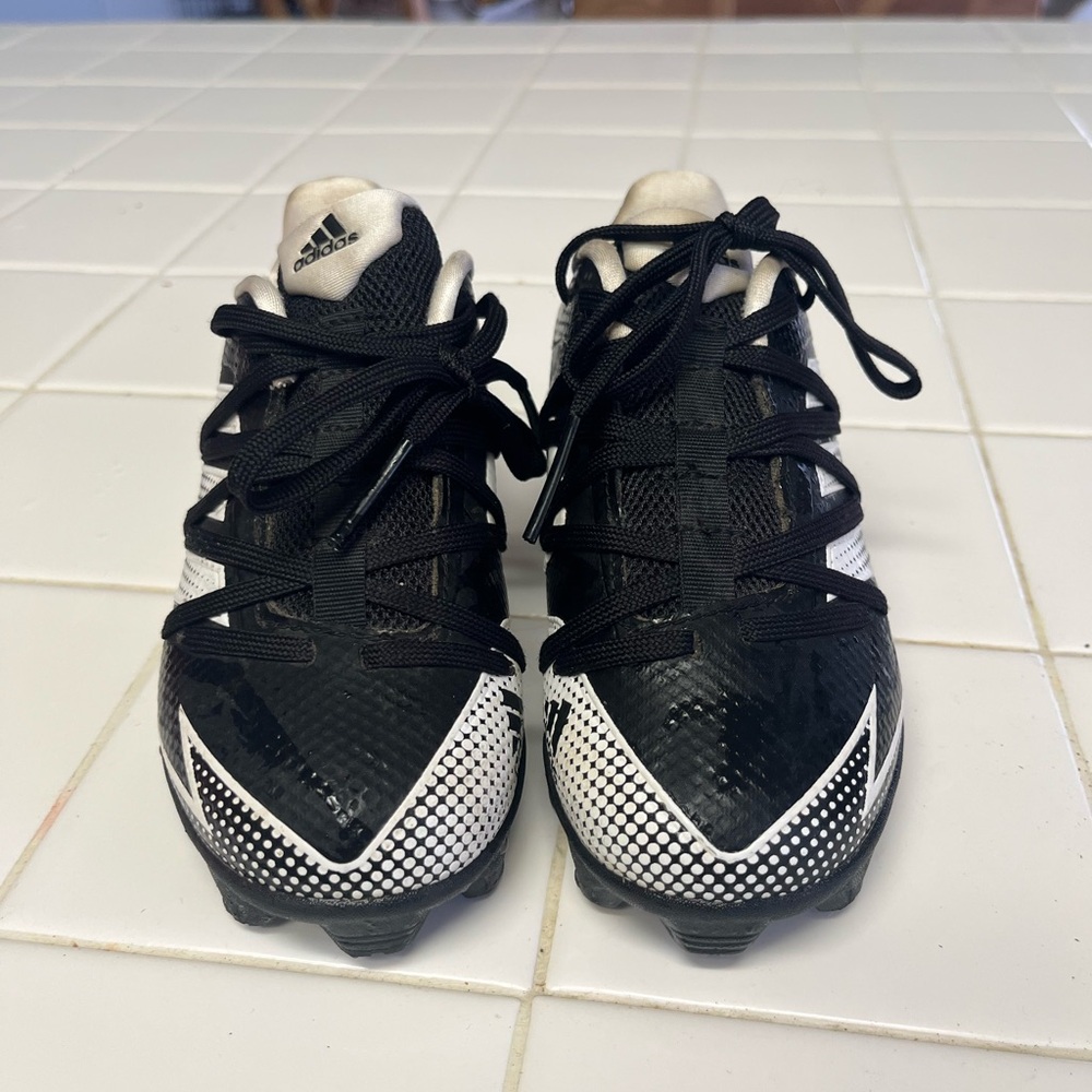 Adidas Black and White Sports Cleats